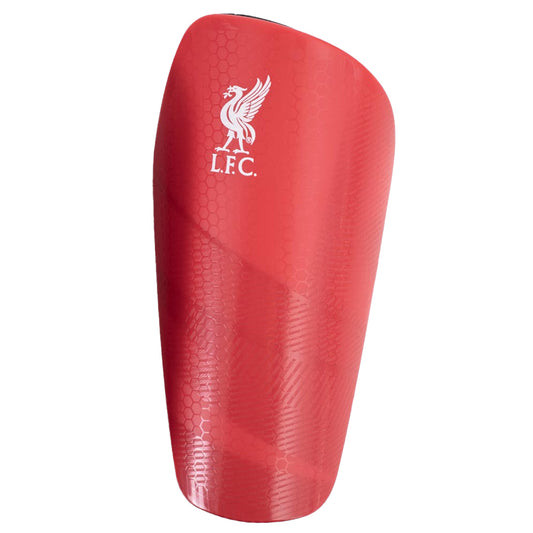 Red-Black-White - Front - Liverpool FC Childrens-Kids Fuse Crest Slip-In Shin Guards