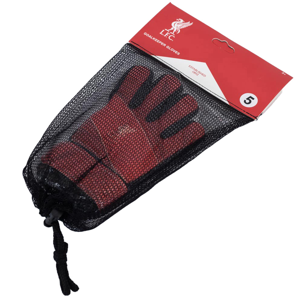Red-Black-White - Side - Liverpool FC Childrens-Kids Fuse Goalkeeper Gloves