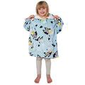 Baby Blue-Black-Yellow - Front - Bluey Childrens-Kids Hooded Blanket