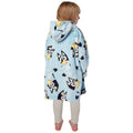 Baby Blue-Black-Yellow - Side - Bluey Childrens-Kids Hooded Blanket