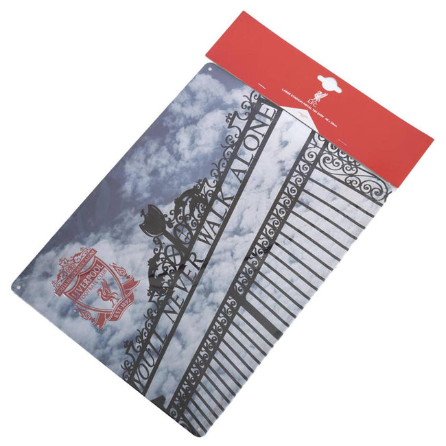 Black-Blue-Red Brown - Side - Liverpool FC Metal Shankly Gates Sign