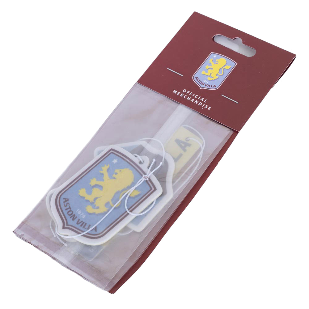 Blue-Claret - Back - Aston Villa FC Assorted Designs Air Freshener (Pack of 3)