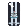 Black-White - Back - Newcastle United FC iPhone 15 Compatible Silicone Striped Phone Case