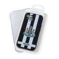 Black-White - Side - Newcastle United FC iPhone 15 Compatible Silicone Striped Phone Case