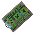 Grey-Green - Back - Minecraft Pixelated Door Mat