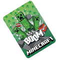 Vibrant Green-White - Back - Minecraft Boom Fleece Blanket