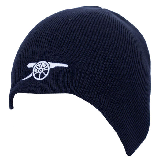 Navy - Front - Arsenal FC Cannon Beanie