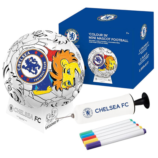 Multicoloured - Front - Chelsea FC Colour In Mini Football Set
