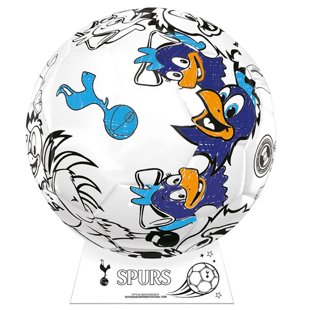 Multicoloured - Back - Tottenham Hotspur FC Colour In Mini Football Set
