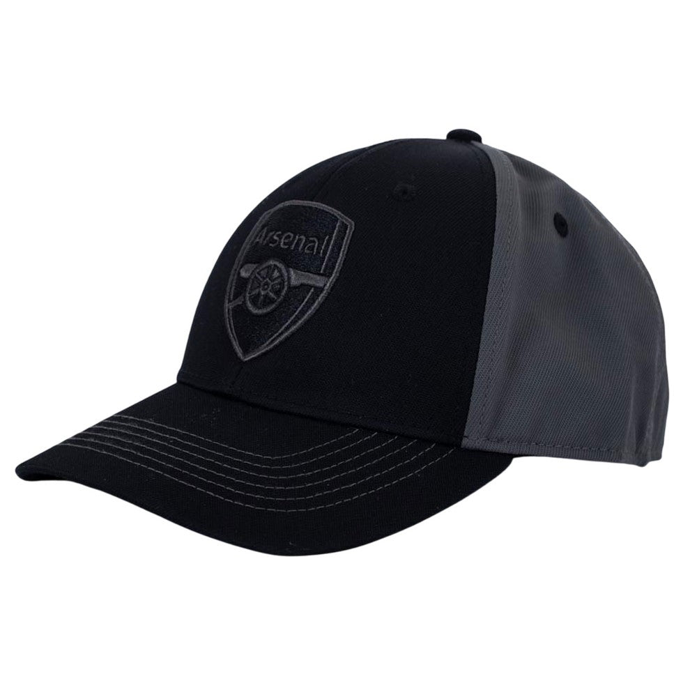 Black-Grey - Back - Arsenal FC Crest Baseball Cap