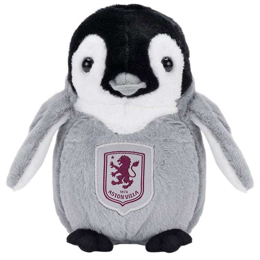 Grey-White-Black - Front - Aston Villa FC Penguin Plush Toy