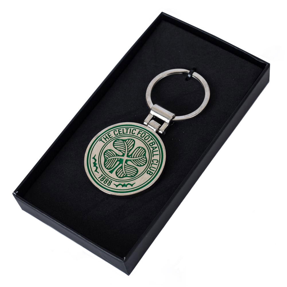 Silver-Green - Back - Celtic FC Crest Keyring