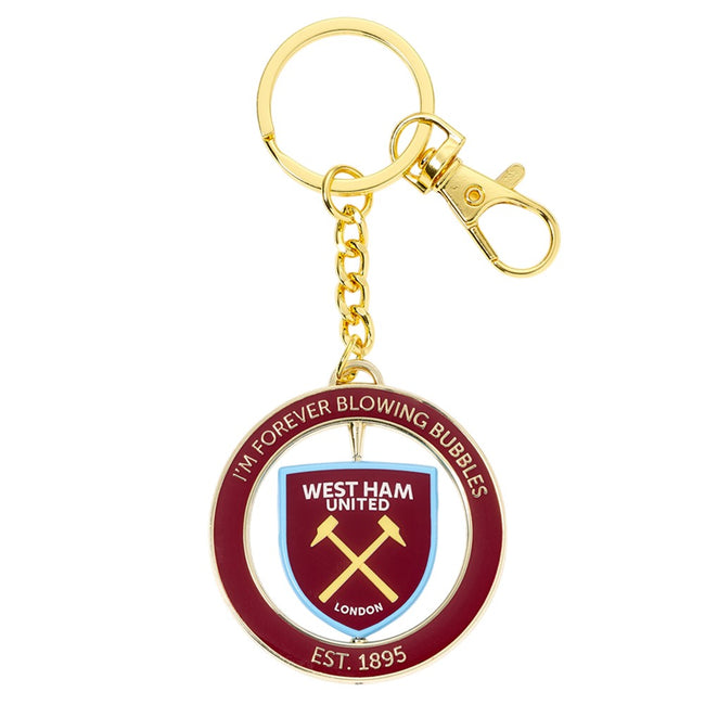 Maroon - Back - West Ham United FC Spinner Keyring