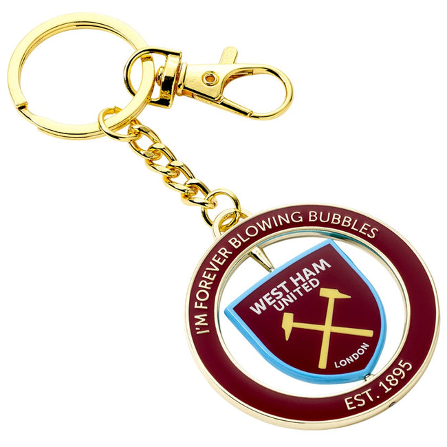 Maroon - Front - West Ham United FC Spinner Keyring