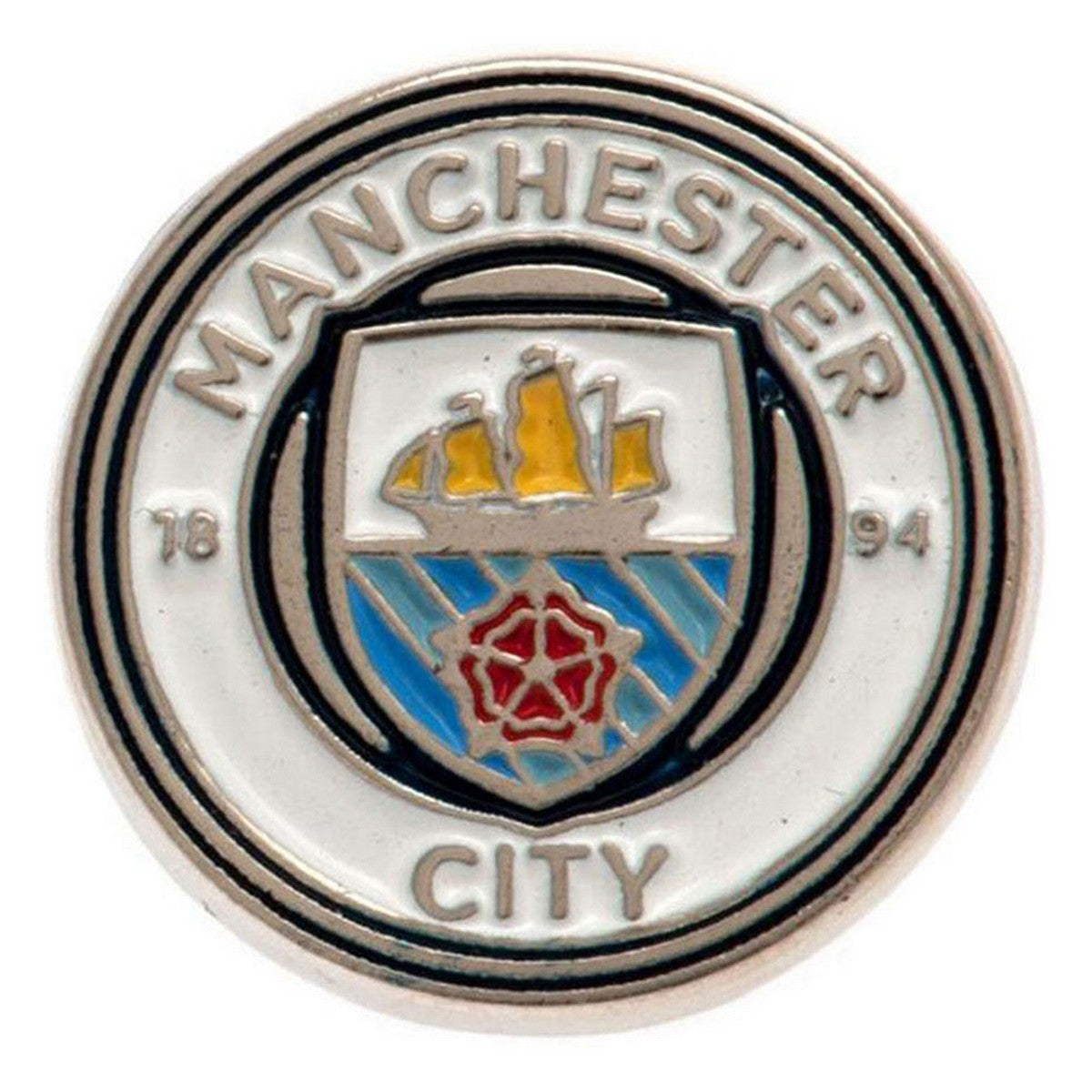 Grey - Back - Manchester United FC Keyring And Badge Set