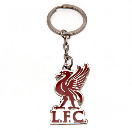 Red - Front - Liverpool FC Keyring And Badge Set