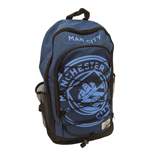 Sky Blue-Dark Blue - Front - Manchester City FC Big Logo Backpack