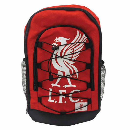Red-Black - Front - Liverpool FC Crest Backpack