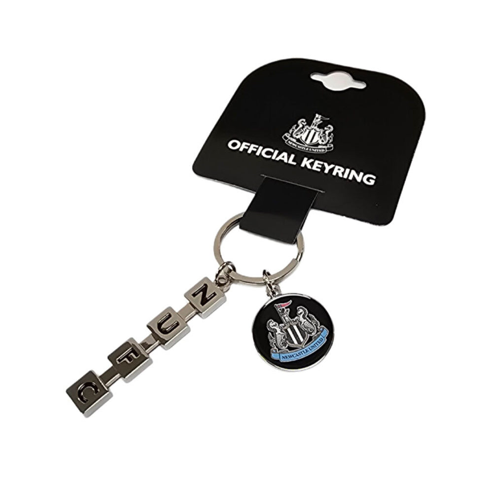 White-Black-Navy - Back - Newcastle United FC Letter Keyring