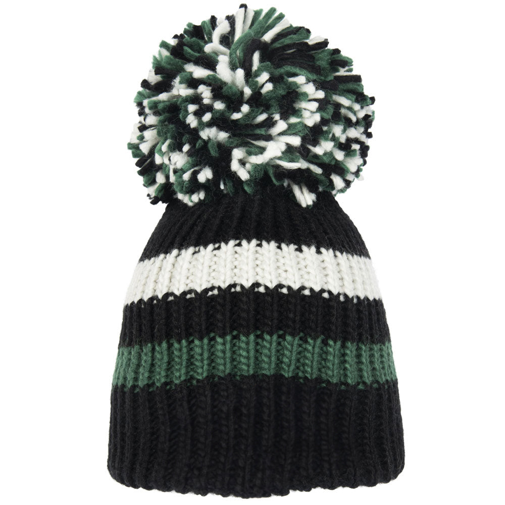 Black-White-Green - Back - Harry Potter Unisex Adult Slytherin Bobble Beanie