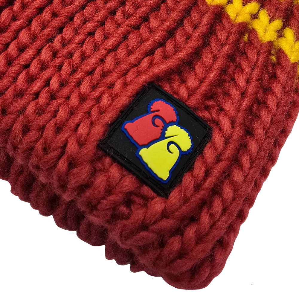 Red-Yellow - Side - Harry Potter Unisex Adult Gryffindor Bobble Beanie