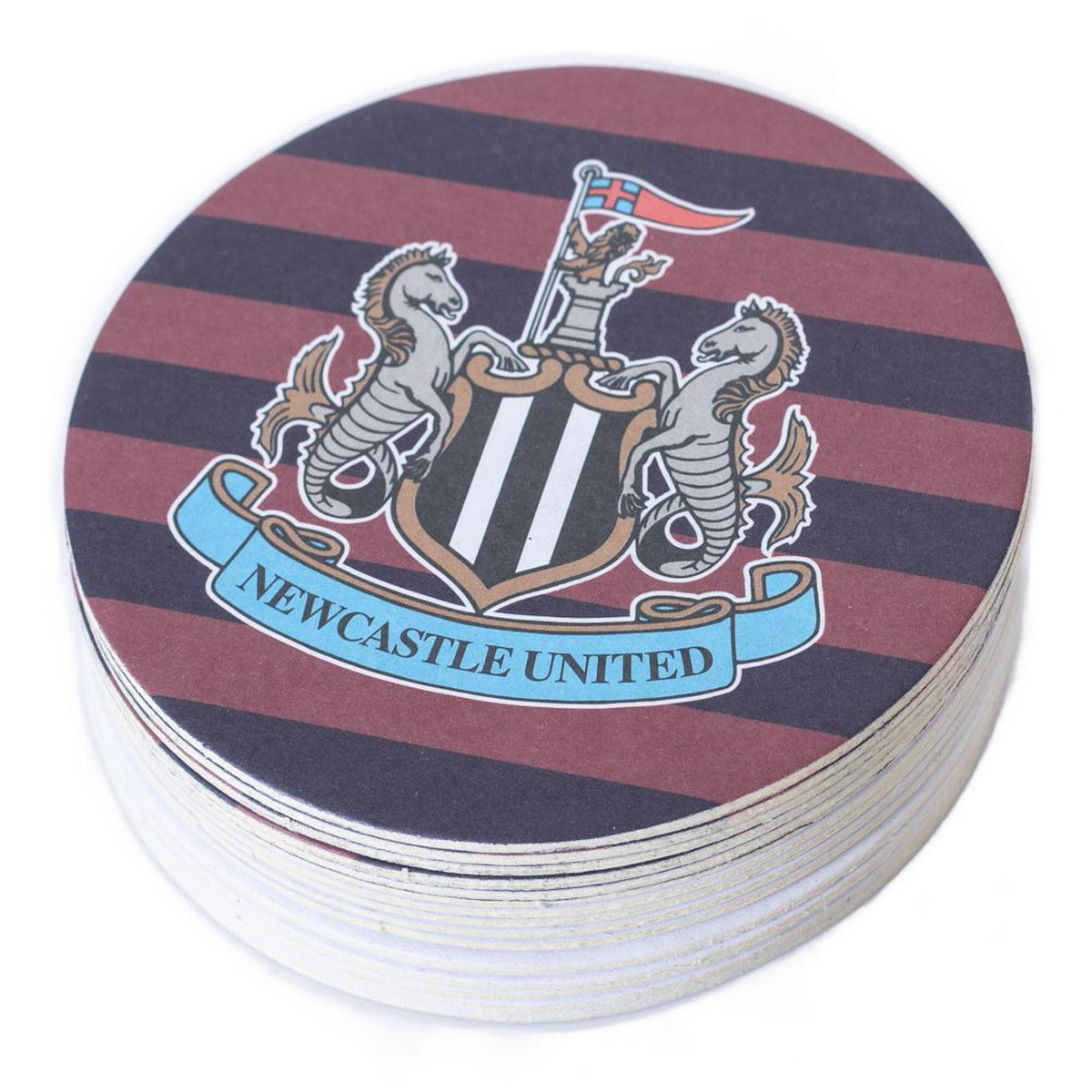 Multicoloured - Side - Newcastle United FC Retro Beer Mat (Pack of 15)