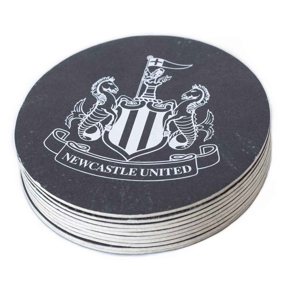 Black-White - Side - Newcastle United FC Beer Mat (Pack of 10)