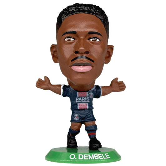 Navy Blue-White - Front - Paris Saint Germain FC Ousmane Dembele SoccerStarz Football Figurine