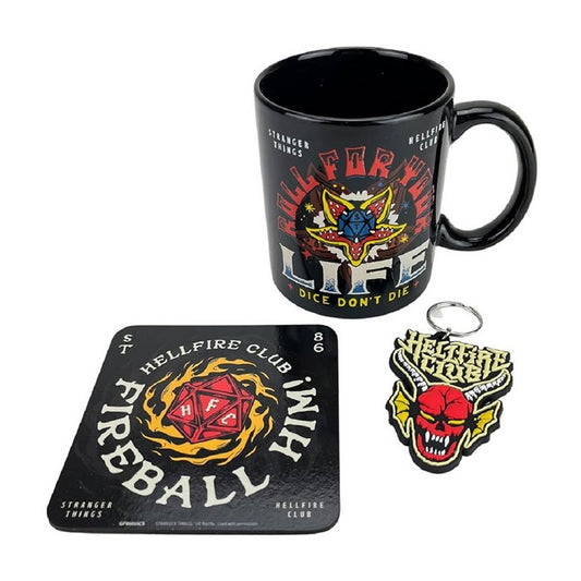 Black-White-Red - Front - Stranger Things Hellfire Club Mug and Coaster Set