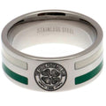 Silver-Green-White - Front - Celtic FC Colour Stripe Ring