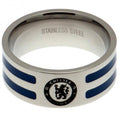 Silver-Blue - Front - Chelsea FC Colour Stripe Ring