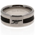 Silver - Front - Arsenal FC Black Inlay Ring