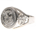 Silver - Front - Celtic FC Silver Plated Crest Ring