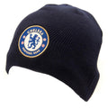 Navy - Front - Chelsea FC Official Adults Unisex Knitted Hat