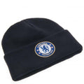 Navy - Back - Chelsea FC Official Adults Unisex Turn Up Knitted Hat