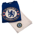 Blue-White - Front - Chelsea FC Childrens-Kids T Shirt And Short Set