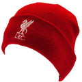 Red - Front - Liverpool FC Unisex Adults Knitted Hat