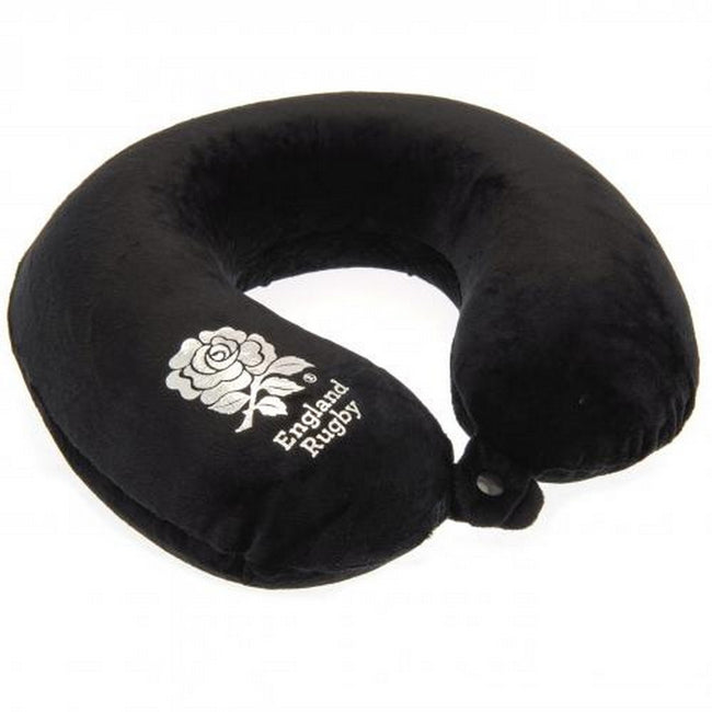 Black - Side - England RFU Luxury Travel Pillow