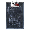 Black-Silver - Side - Star Wars Welcome To The Dark Side Rubber Door Mat