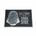 Black-Silver - Front - Star Wars Welcome To The Dark Side Rubber Door Mat