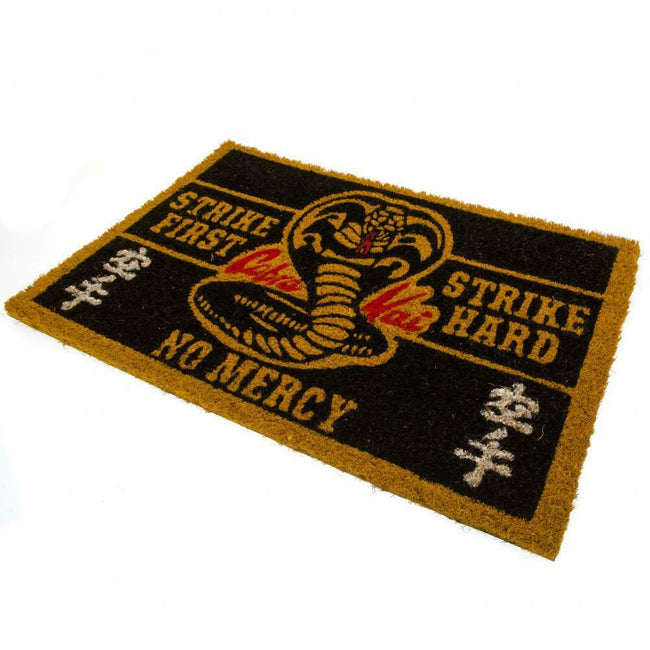 Black-Yellow - Back - Cobra Kai No Mercy Door Mat