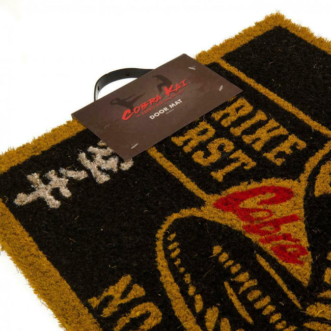 Black-Yellow - Side - Cobra Kai No Mercy Door Mat