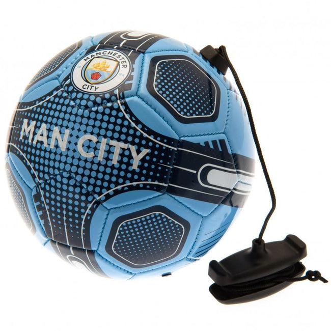 Sky Blue-Navy Blue - Front - Manchester City FC Skills Training Ball