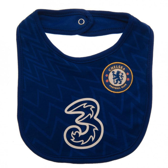 Blue-Yellow - Side - Chelsea FC Baby Bibs (Pack Of 2)