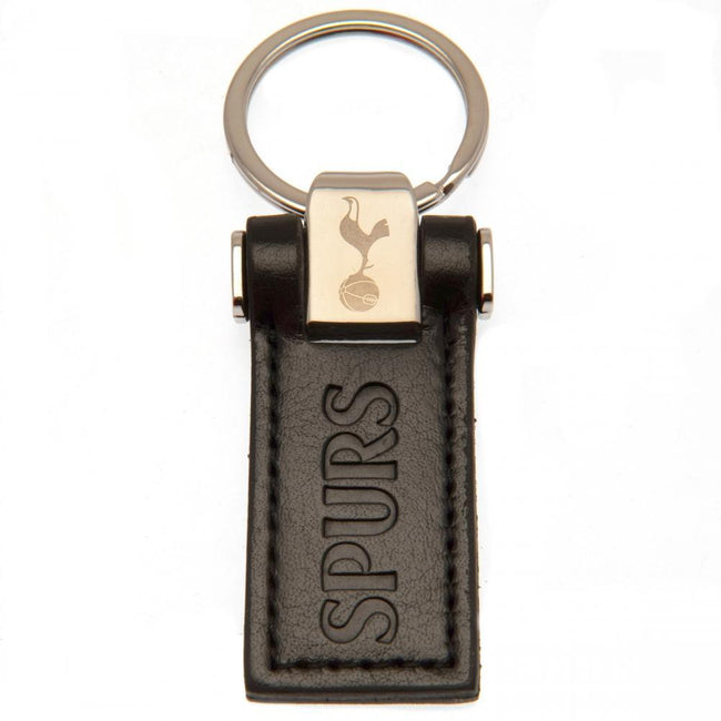 Black-Gold - Front - Tottenham Hotspur FC Leather Keyring