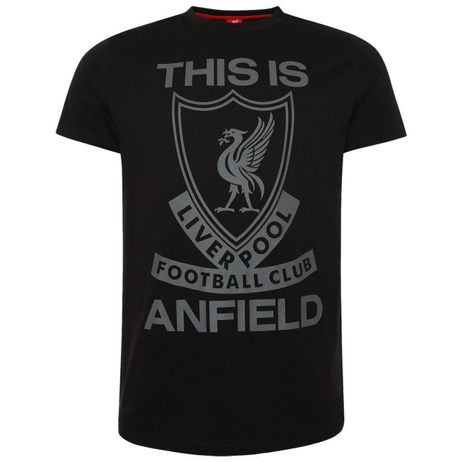 Black-Grey - Front - Liverpool FC Mens This Is Anfield T-Shirt