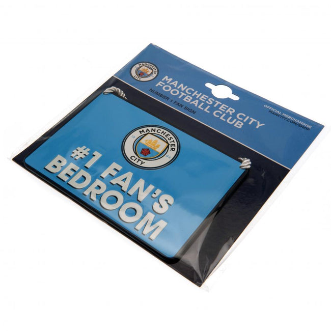 Sky Blue - Side - Manchester City FC Official Bedroom No. 1 Fan Sign