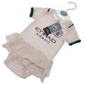 White-Blue - Side - Manchester City FC Baby Frilled Tutu Skirt Bodysuit