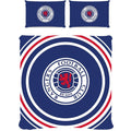 Royal Blue-White-Red - Front - Rangers FC Reversible Pulse Duvet Cover Set