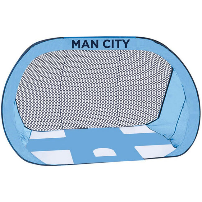 Blue-Black - Back - Manchester City FC Crest Pop Up Football Goal